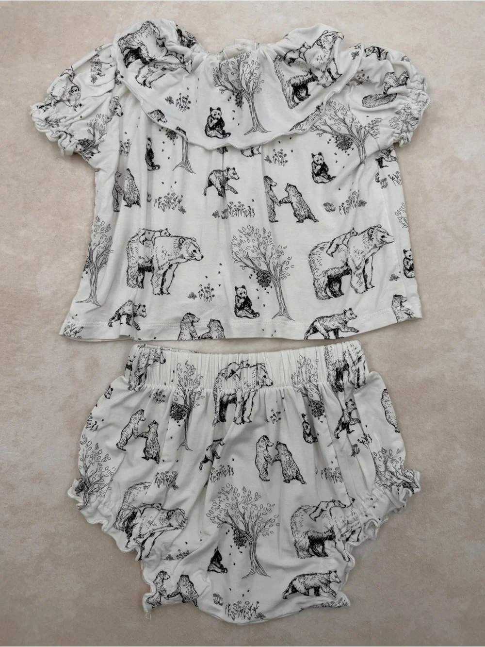 Kate Quinn Woodland Bear Print Two-Piece Set